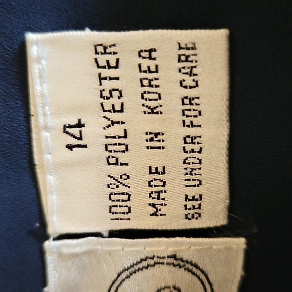 LIZ ROBERTS 1980s Nautical Sailor Pleated Accordian Blouson Chiffon Dress - Picture 12 of 13